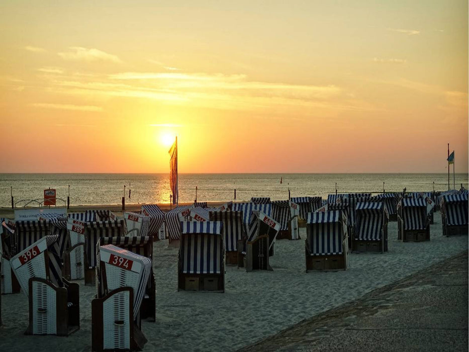 Norderney - Abend auf der Strandpromenade - CALVENDO Foto-Puzzle'