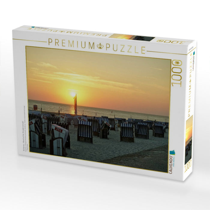 Norderney - Abend auf der Strandpromenade - CALVENDO Foto-Puzzle'