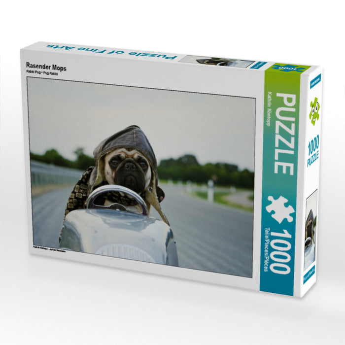 Rasender Mops 1000 Teile Puzzle quer - CALVENDO Foto-Puzzle'