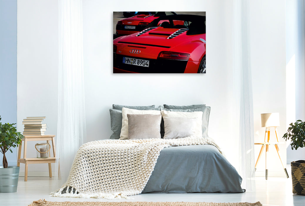 Premium Textil-Leinwand Premium Textil-Leinwand 120 cm x 80 cm quer Audi R8 V10 Spyder