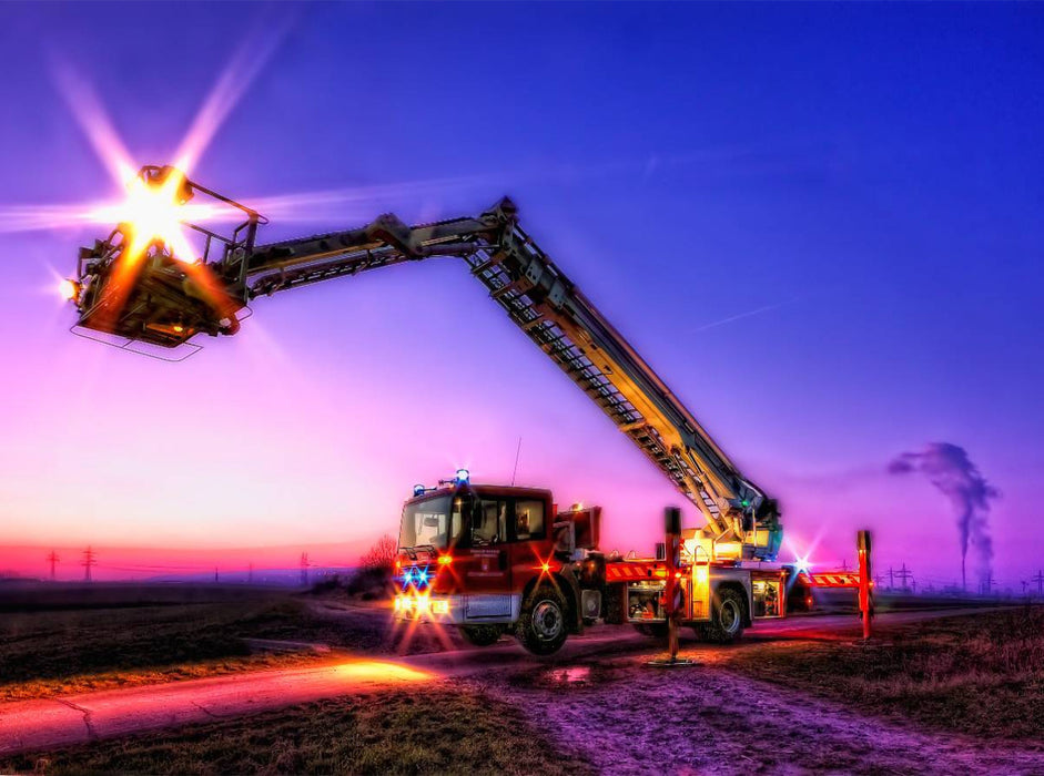 Teleskopmast FF Schöningen - CALVENDO Foto-Puzzle'