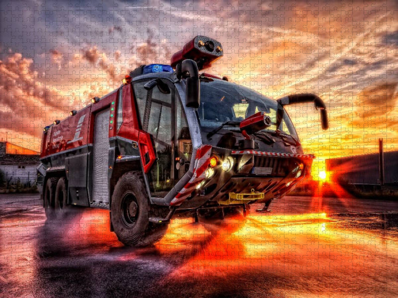 Flugfeldlöschfahrzeug Panther 6x6 CA5 Flughafen Braunschweig-Wolfsburg - CALVENDO Foto-Puzzle'