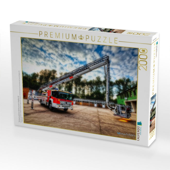 Teleskopmastbühne Werkfeuerwehr Salzgitter AG - CALVENDO Foto-Puzzle'