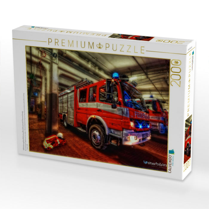 Hilfeleistungslöschfahrzeug Berufsfeuerwehr Braunschweig - CALVENDO Foto-Puzzle'