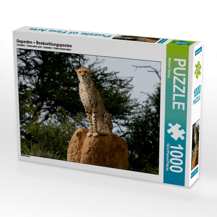 Geparden – Beobachtungsposten 1000 Teile Puzzle quer - CALVENDO Foto-Puzzle'