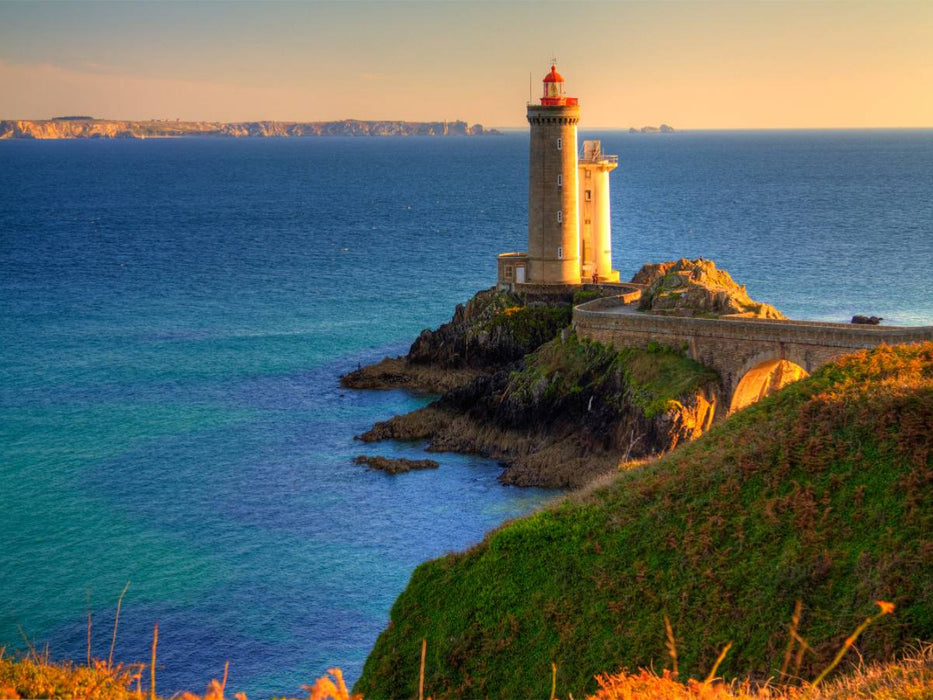 Sehnsucht Bretagne - Der Leuchtturm Phare du Petit Minou im westlichsten Département Finistére - CALVENDO Foto-Puzzle'