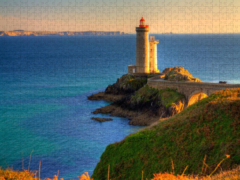 Sehnsucht Bretagne - Der Leuchtturm Phare du Petit Minou im westlichsten Département Finistére - CALVENDO Foto-Puzzle'