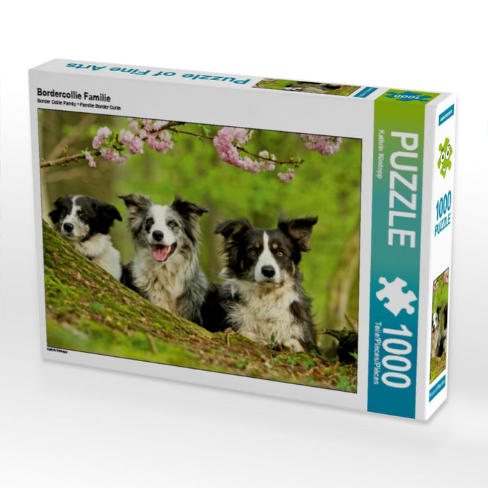 Bordercollie Familie 1000 Teile Puzzle quer - CALVENDO Foto-Puzzle'