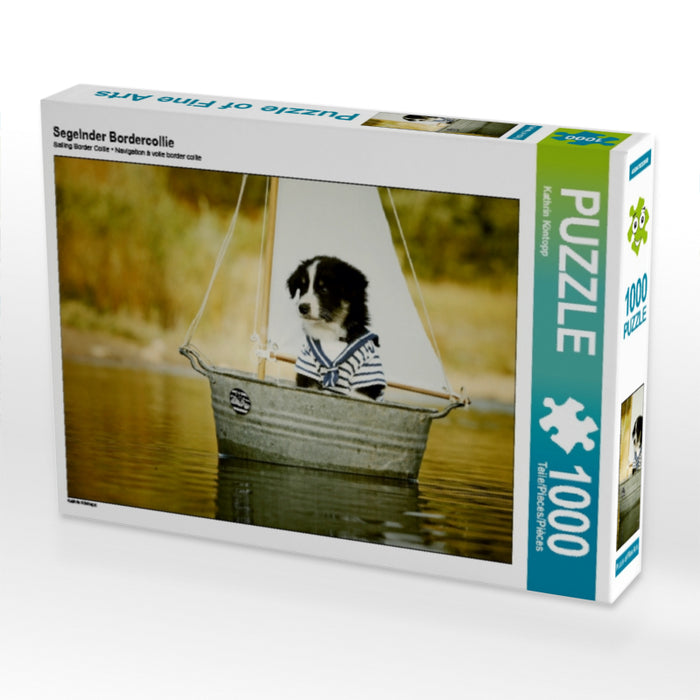 Sailing border collie - CALVENDO photo puzzle 