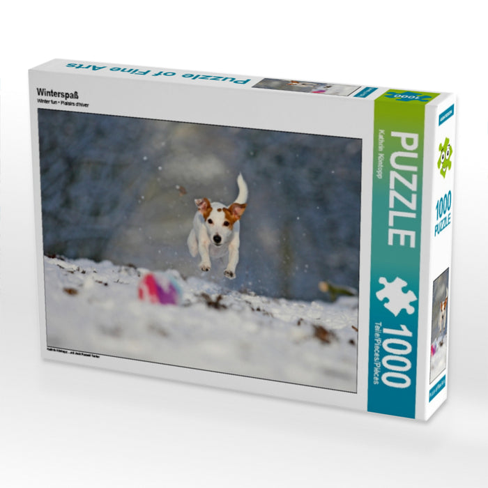 Winterspaß 1000 Teile Puzzle quer - CALVENDO Foto-Puzzle'