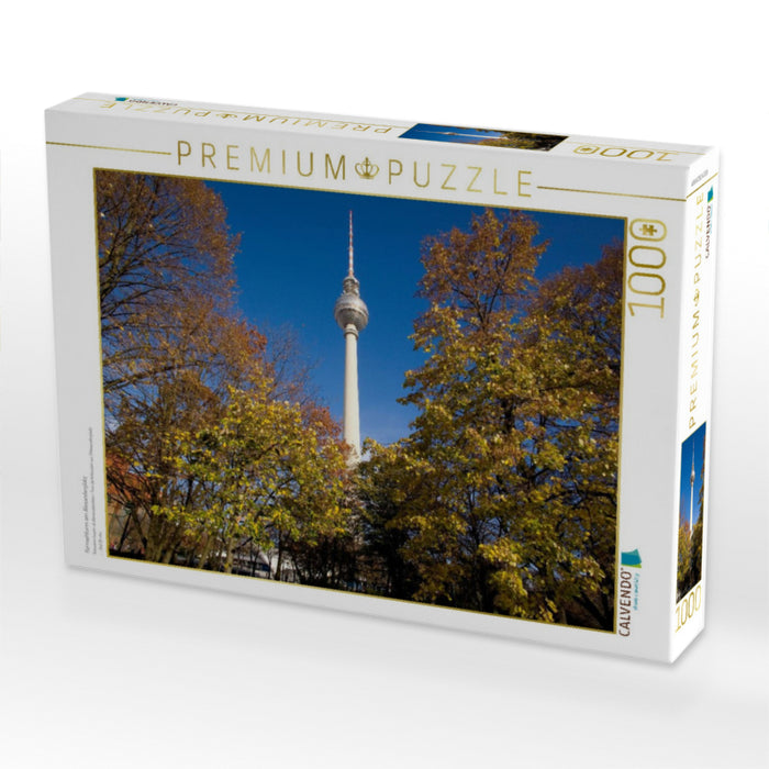 Fernsehturm am Alexanderplatz - CALVENDO Foto-Puzzle'