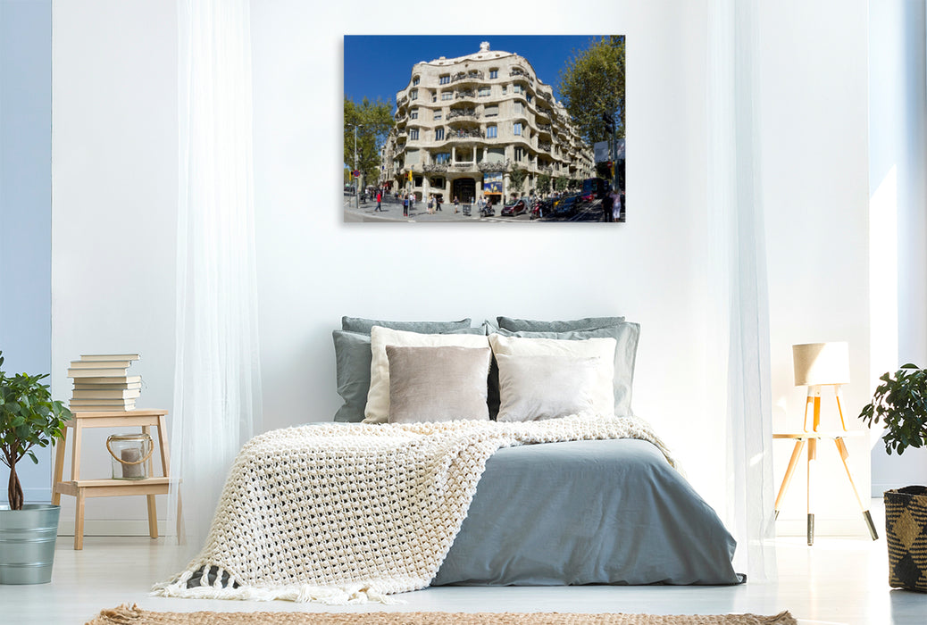 Toile textile haut de gamme Toile textile haut de gamme 120 cm x 80 cm paysage Casa Mila ? (La Pedrera) 