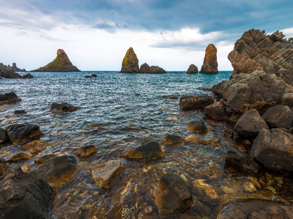 Isole dei ciclopi ("Zyklopen-Inseln"), Aci Trezza - CALVENDO Foto-Puzzle'