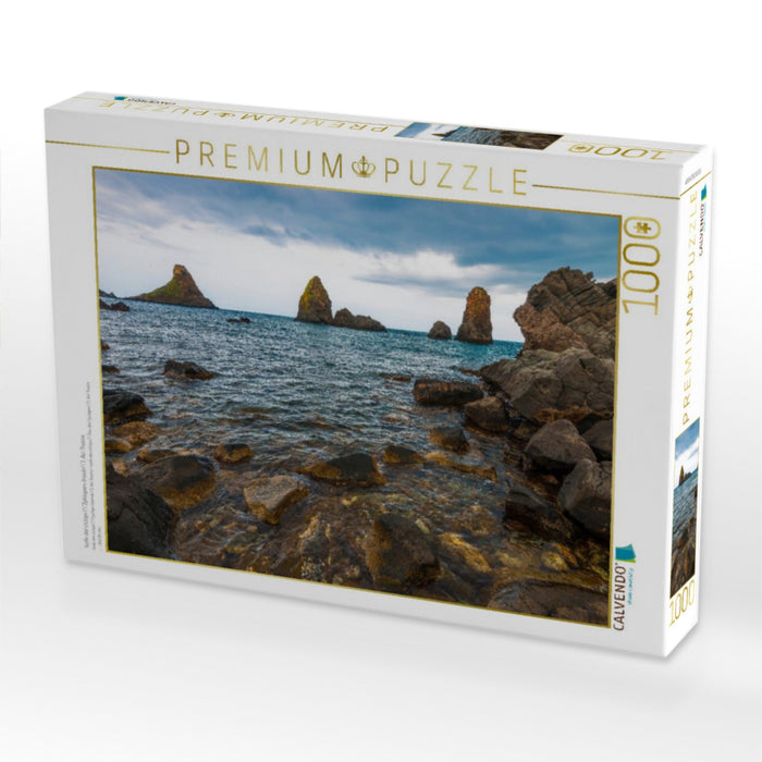 Isole dei ciclopi ("Zyklopen-Inseln"), Aci Trezza - CALVENDO Foto-Puzzle'