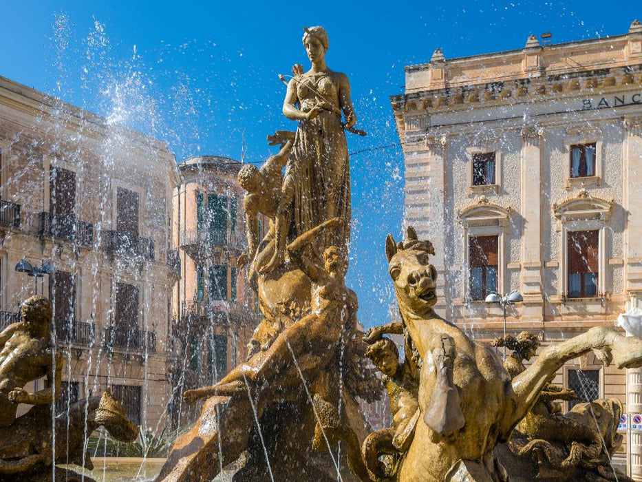 Piazza Archimedes mit Artemisbrunnen, Syracusa - CALVENDO Foto-Puzzle'
