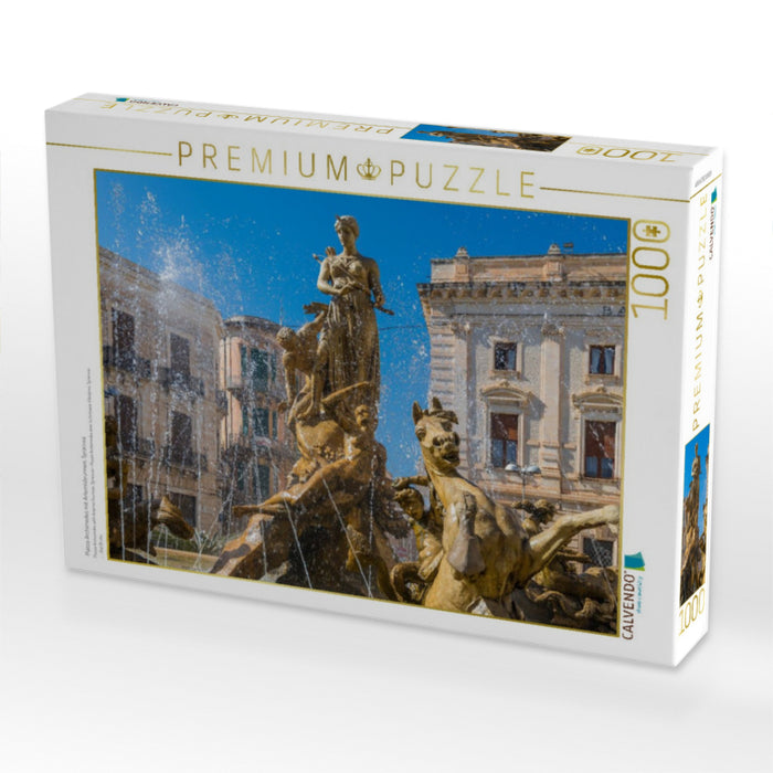 Piazza Archimedes mit Artemisbrunnen, Syracusa - CALVENDO Foto-Puzzle'