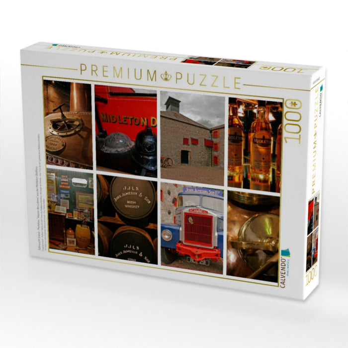 Sehnsucht Irland - Perfektes "Wasser des Lebens" aus der Middleton Distillery - CALVENDO Foto-Puzzle'