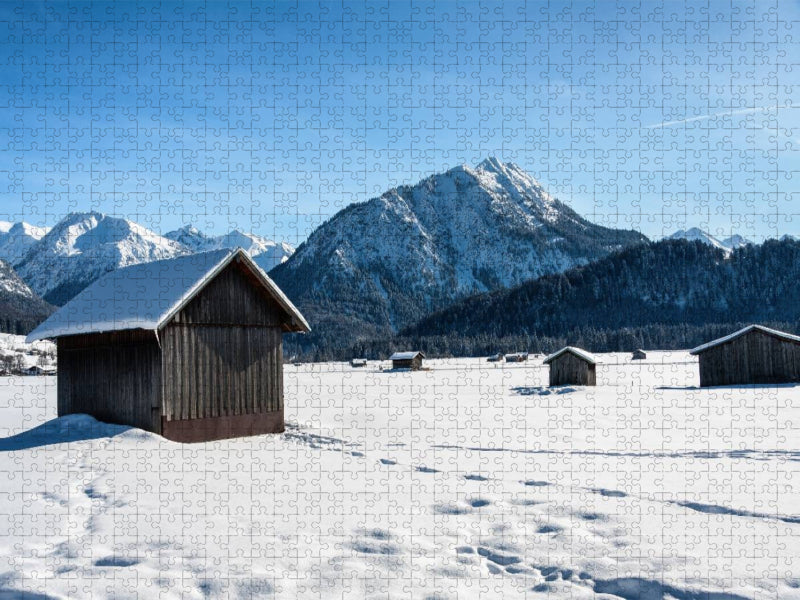 Winter in Oberstdorf - CALVENDO Foto-Puzzle'
