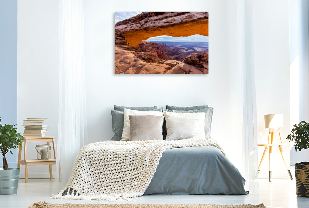 Premium Textil-Leinwand Premium Textil-Leinwand 120 cm x 80 cm quer Mesa Arch - Canyonlands National Park