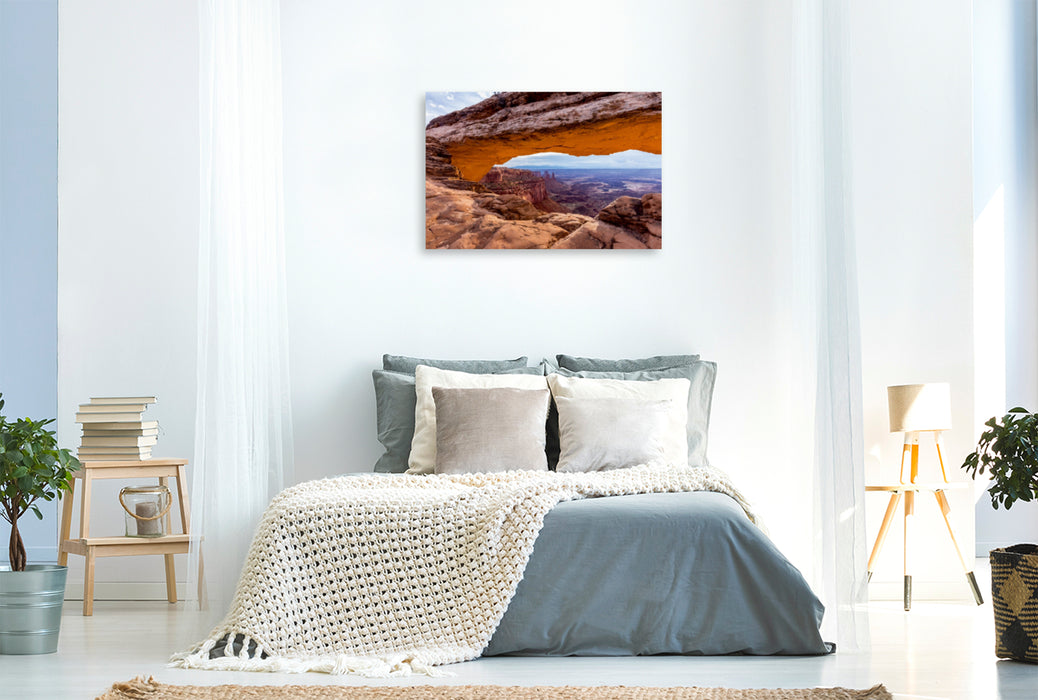 Premium Textil-Leinwand Premium Textil-Leinwand 120 cm x 80 cm quer Mesa Arch - Canyonlands National Park