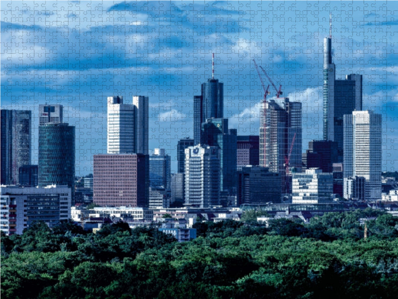 Blick vom Wäldchestag auf die Skyline 1000 Teile Puzzle quer - CALVENDO Foto-Puzzle'