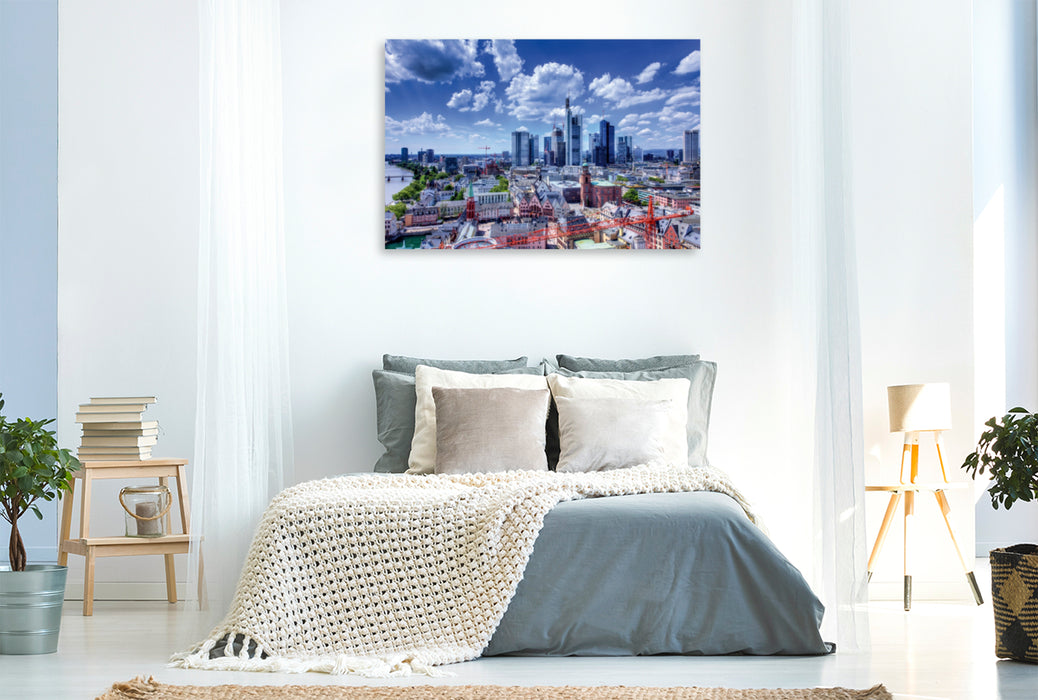 Premium Textil-Leinwand Premium Textil-Leinwand 120 cm x 80 cm quer Domblick auf Skyline