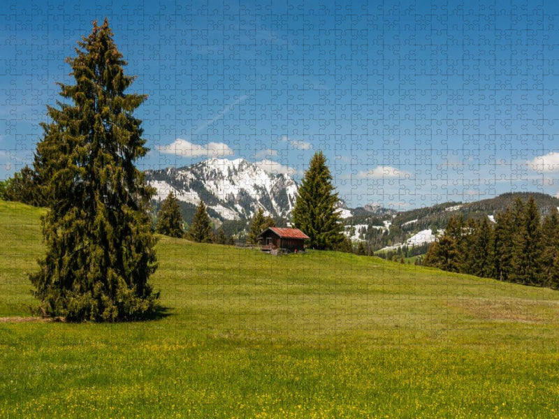 Blick auf den Grünten - CALVENDO Foto-Puzzle'