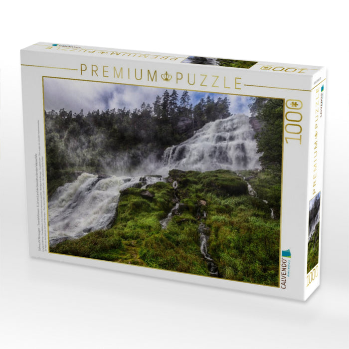 Sehnsucht Norwegen - Svandalsfossen- Es ist ein Land der beeindruckenden Wasserfälle - CALVENDO Foto-Puzzle'