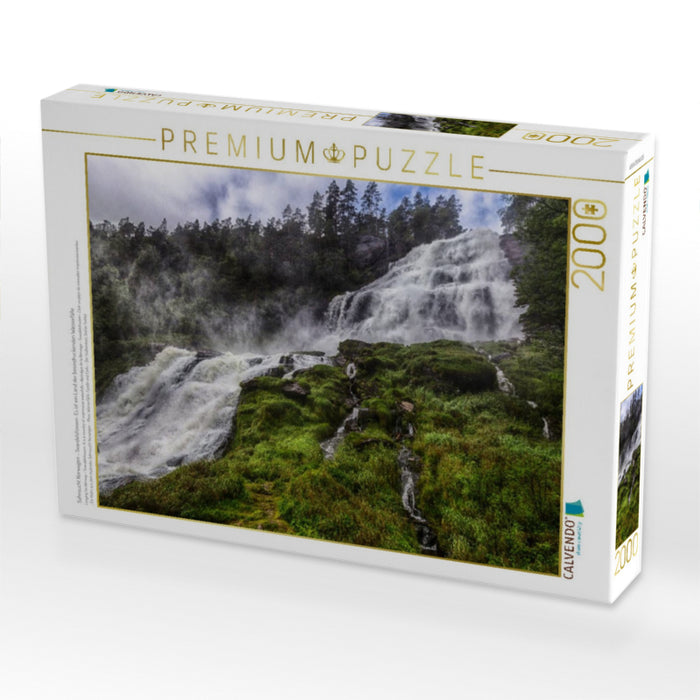 Sehnsucht Norwegen - Svandalsfossen- Es ist ein Land der beeindruckenden Wasserfälle - CALVENDO Foto-Puzzle'