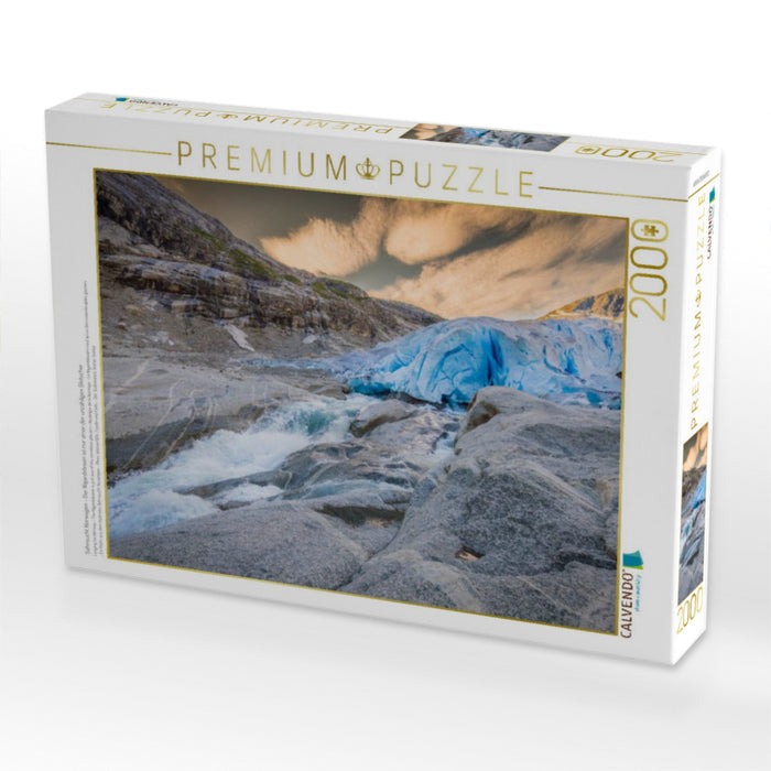 Sehnsucht Norwegen - Der Nigardsbreen ist nur einer der unzähligen Gletscher - CALVENDO Foto-Puzzle'