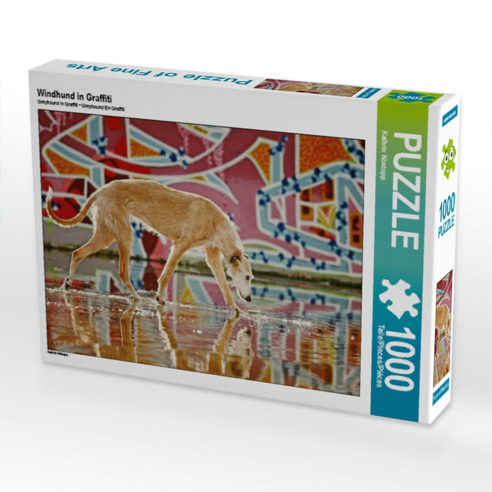 Greyhound in graffiti - CALVENDO photo puzzle 