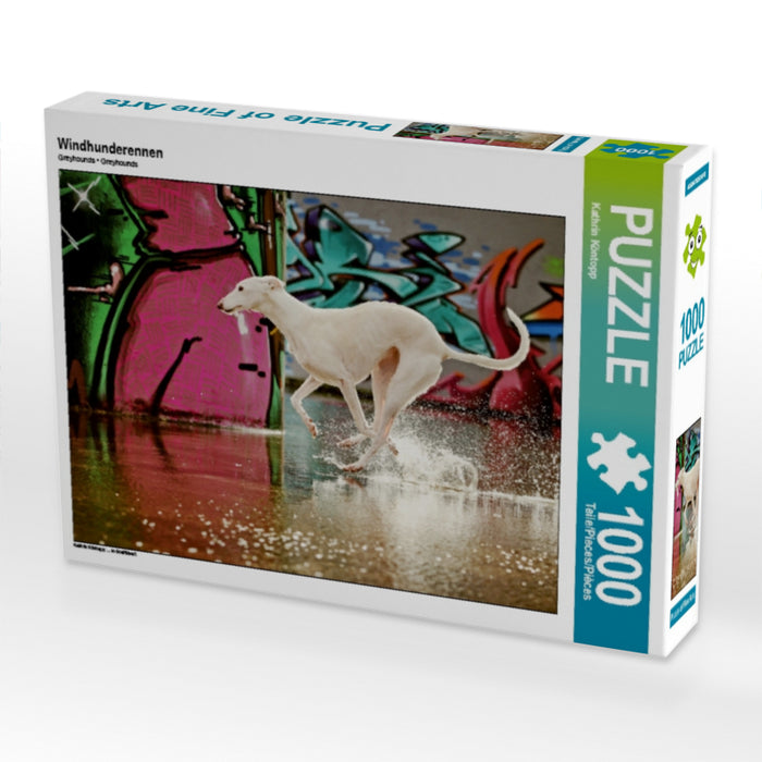 Windhunderennen 1000 Teile Puzzle quer - CALVENDO Foto-Puzzle'