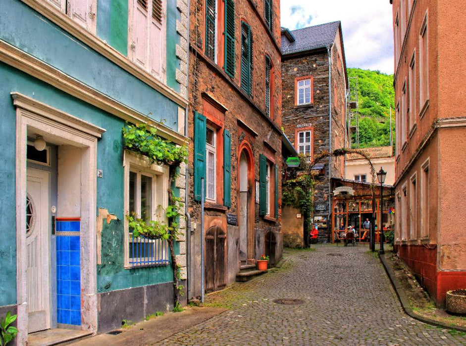 Blick auf einen typischen Baustil des Moselstädtchen Bernkastel- Kues - CALVENDO Foto-Puzzle'