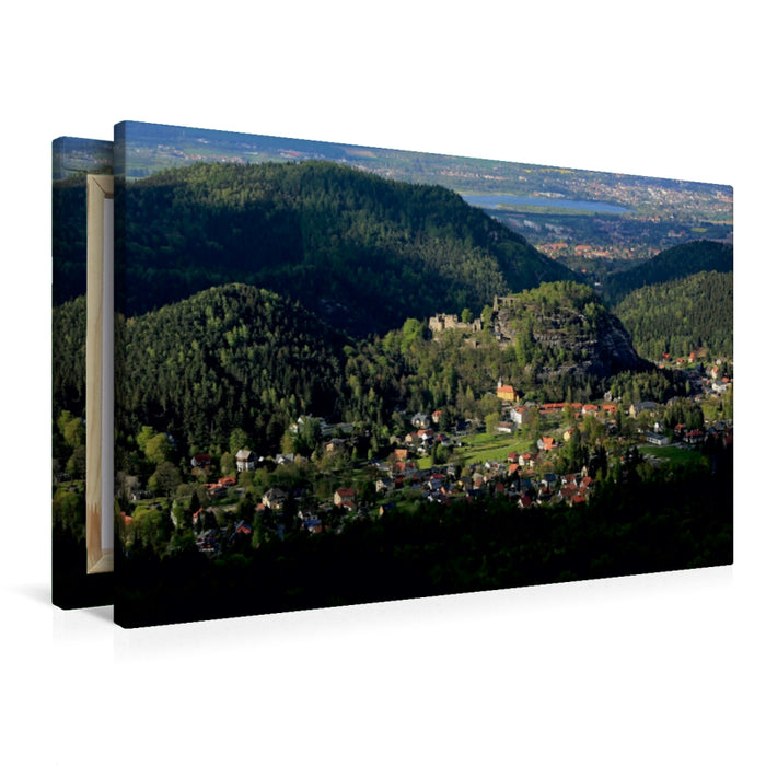 Premium Textil-Leinwand Blick zum Oybin