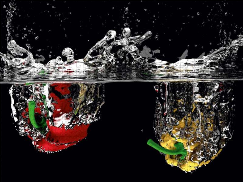 Paprika Wasser 1000 Teile Puzzle quer - CALVENDO Foto-Puzzle'