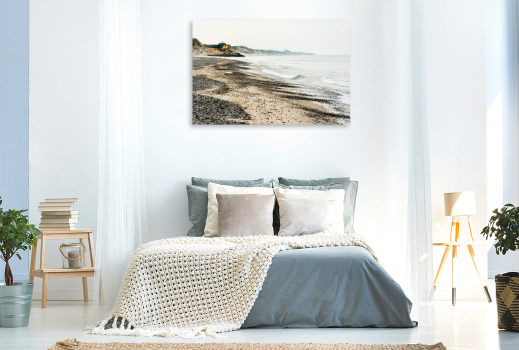 Premium Textil-Leinwand Premium Textil-Leinwand 120 cm x 80 cm quer Strand von Gammel Skagen