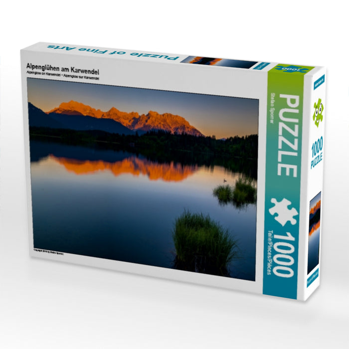 Alpenglow sur le Karwendel - Puzzle photo CALVENDO 
