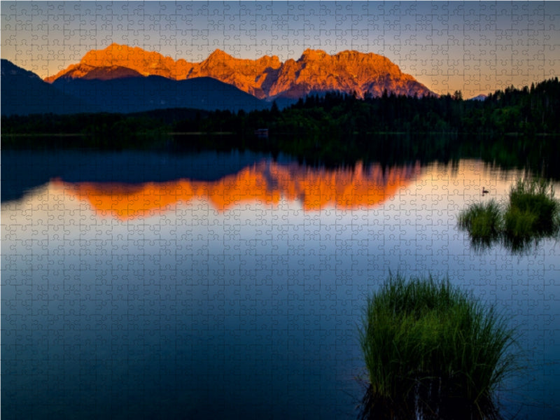 Alpenglow sur le Karwendel - Puzzle photo CALVENDO 