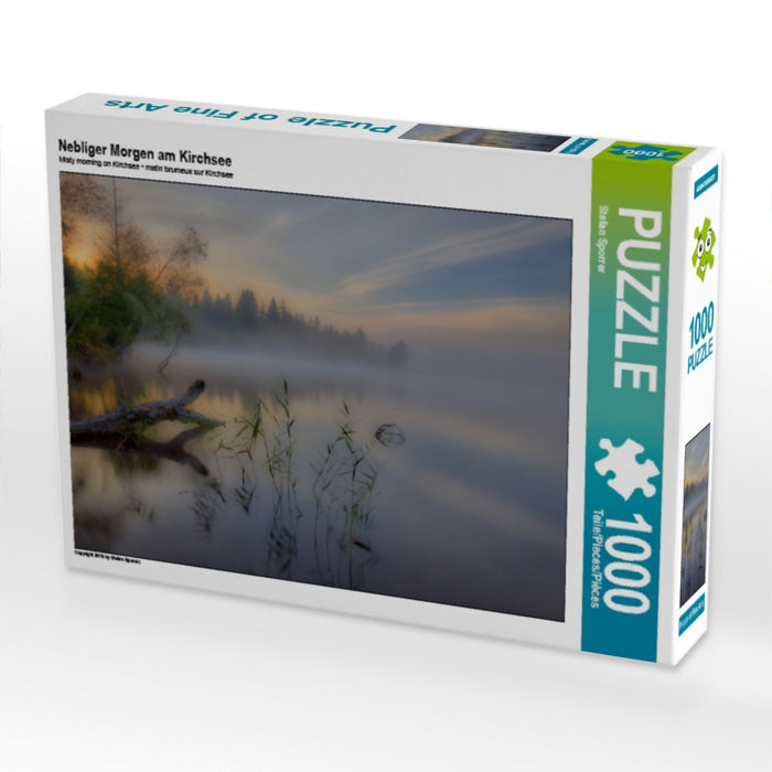 Nebliger Morgen am Kirchsee 1000 Teile Puzzle quer - CALVENDO Foto-Puzzle'
