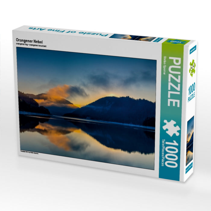 Orangener Nebel 1000 Teile Puzzle quer - CALVENDO Foto-Puzzle'