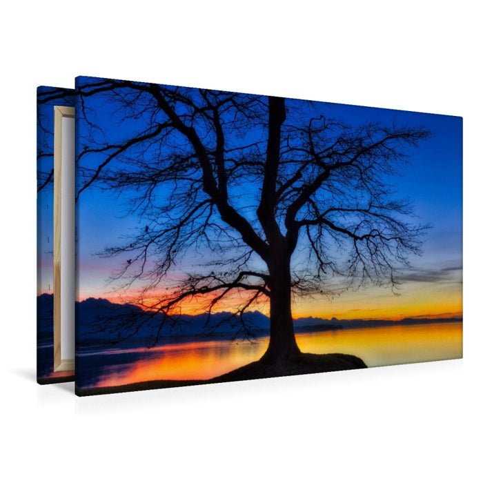 Premium Textil-Leinwand Föhnabend am Chiemsee