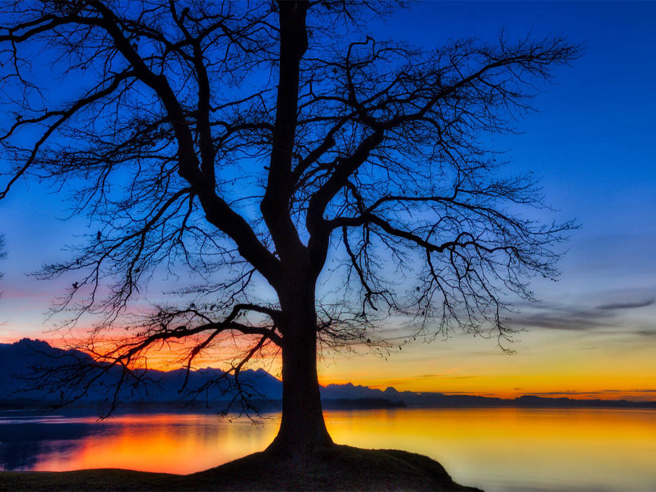 Foehn evening at Chiemsee - CALVENDO photo puzzle 