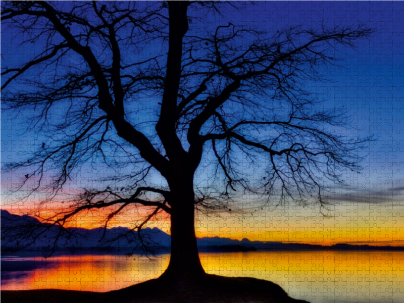 Foehn evening at Chiemsee - CALVENDO photo puzzle 