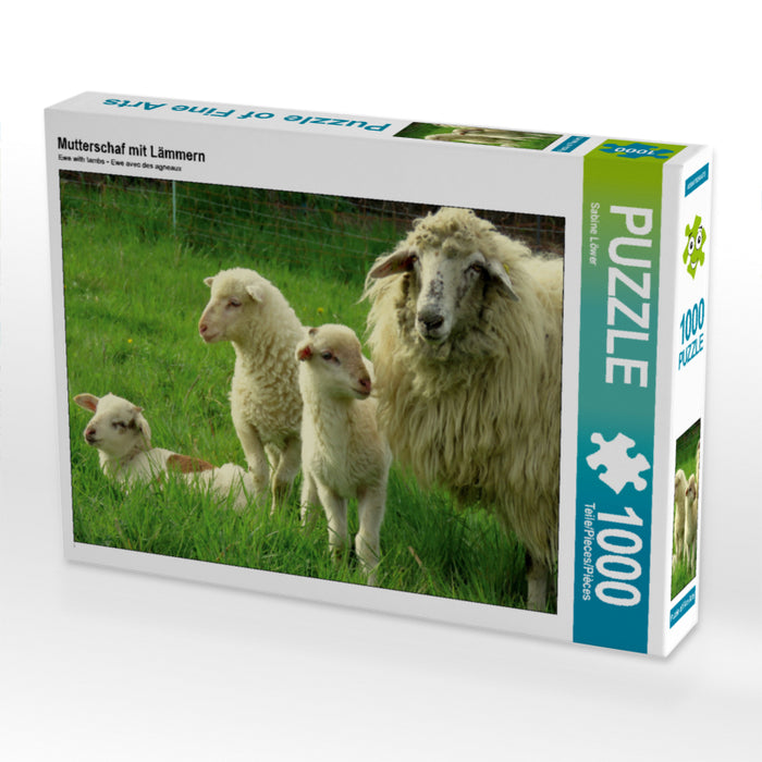 Mutterschaf mit Lämmern 2000 Teile Puzzle quer - CALVENDO Foto-Puzzle'