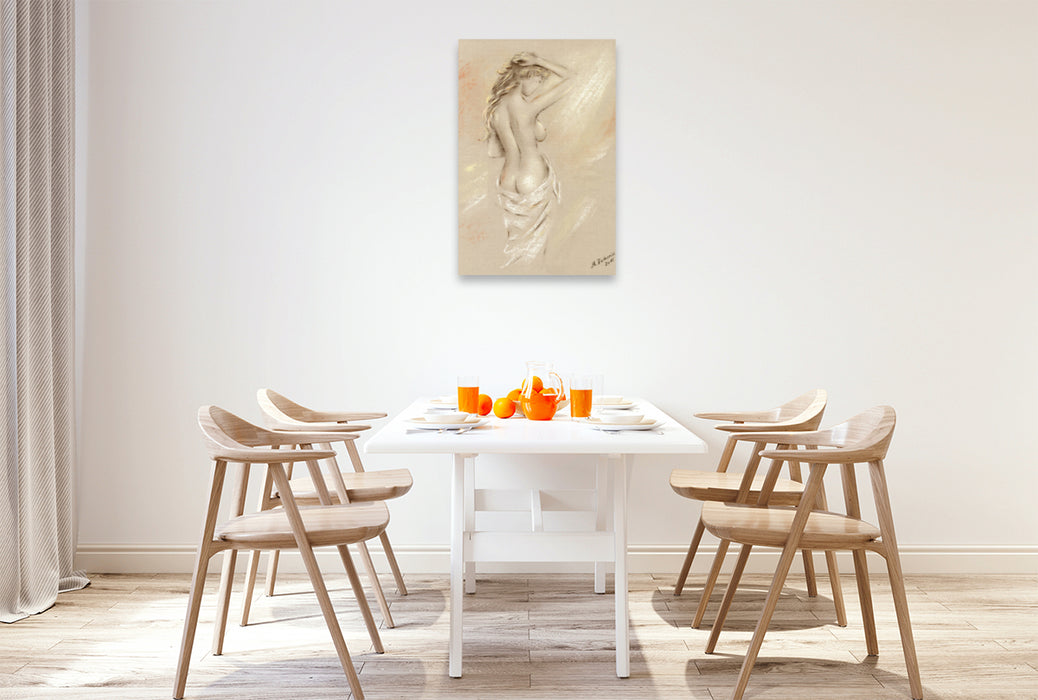 Premium Textil-Leinwand Premium Textil-Leinwand 60 cm x 90 cm hoch Wunderschöne Göttin der Morgenröte