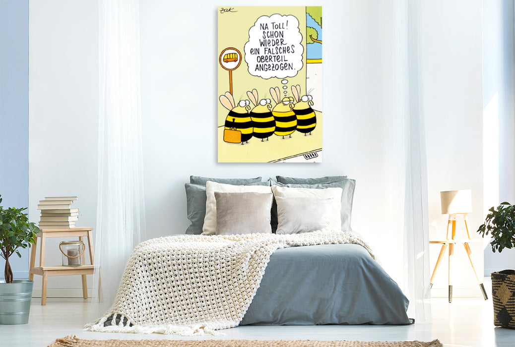 Premium Textil-Leinwand Premium Textil-Leinwand 80 cm x 120 cm  hoch Bienen