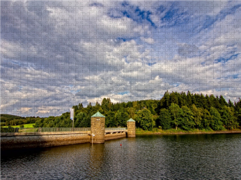 Fürwigge Talsperre, Meinerzhagen 1000 Teile Puzzle quer - CALVENDO Foto-Puzzle'