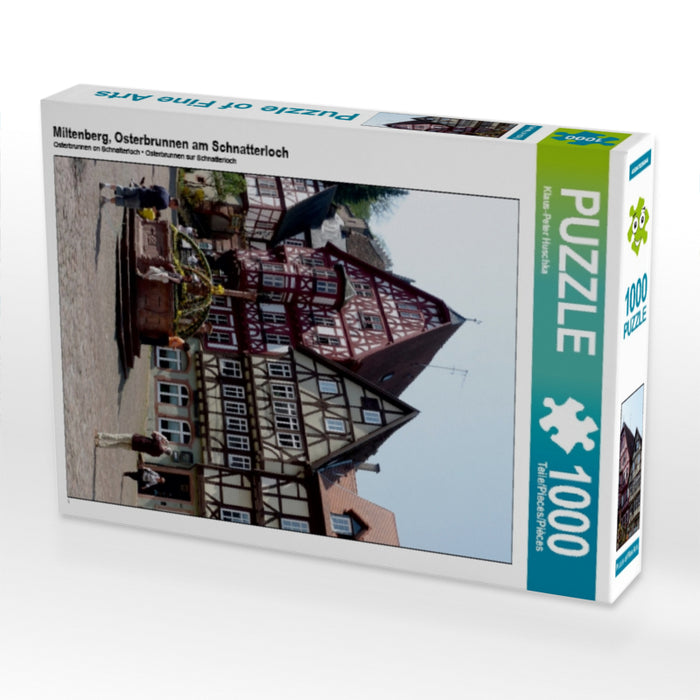 Miltenberg, Osterbrunnen am Schnatterloch 1000 Teile Puzzle hoch - CALVENDO Foto-Puzzle'