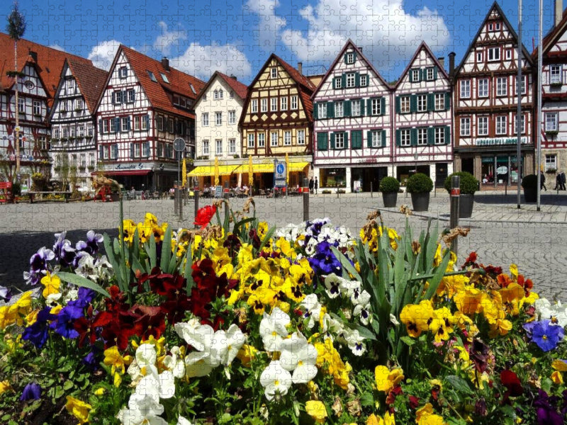 Marktplatz in Bad Urach - CALVENDO Foto-Puzzle'
