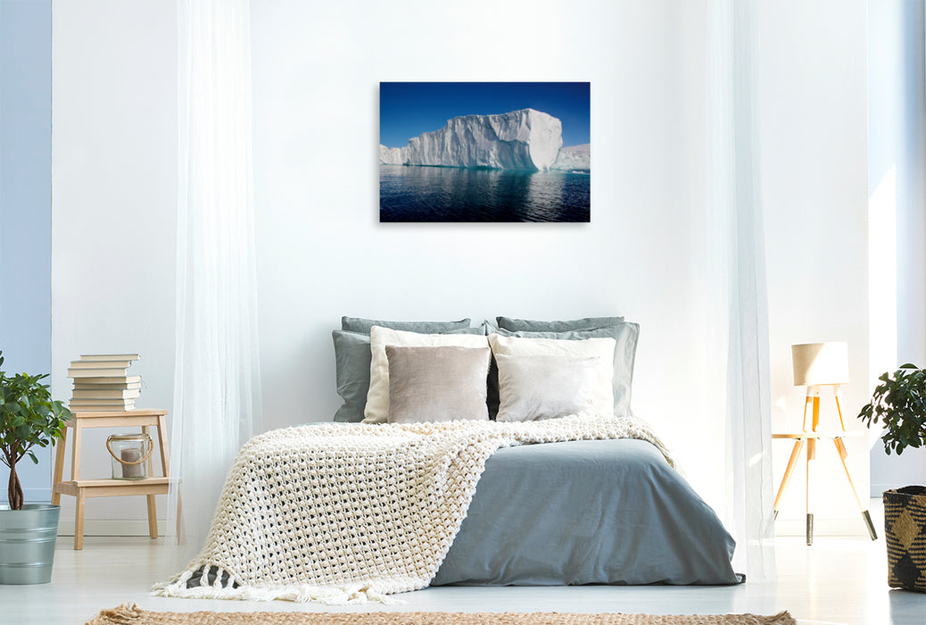 Toile textile premium Toile textile premium 120 cm x 80 cm à travers Iceberg devant Ilulissat 